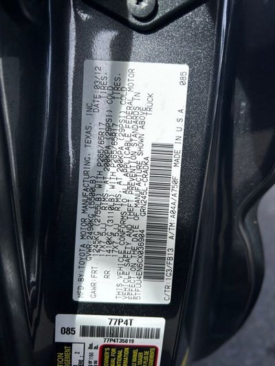 2012 Toyota Tacoma Base V6