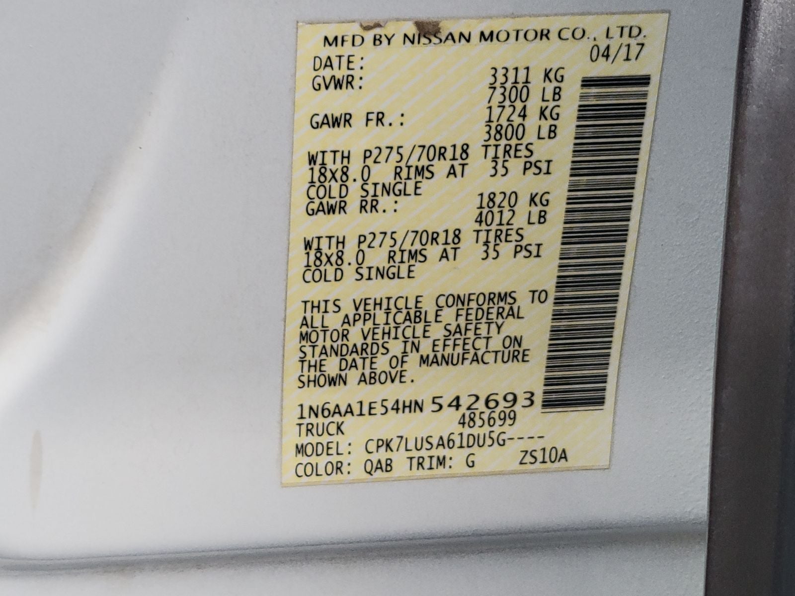 2017 Nissan Titan PRO-4X