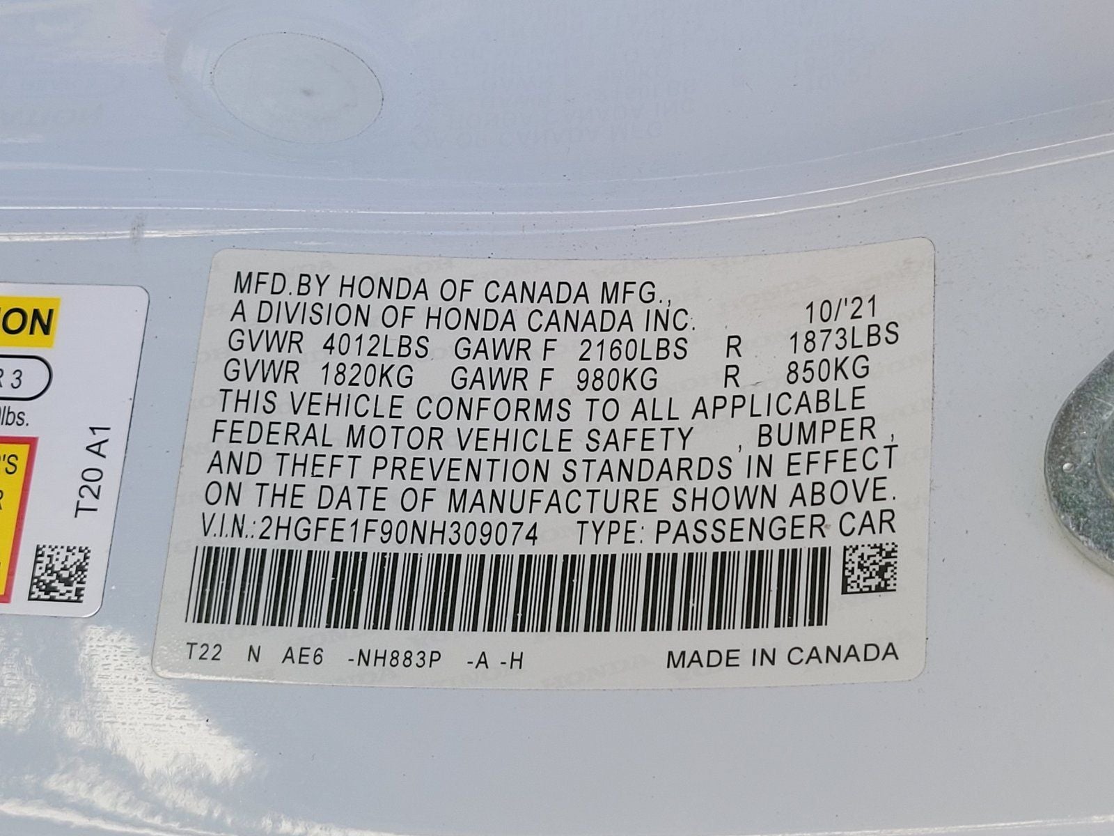 2022 Honda Civic Touring