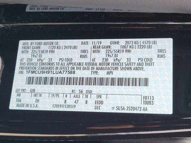 2020 Ford Escape SEL