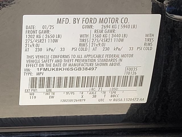 2025 Ford Explorer ST-Line
