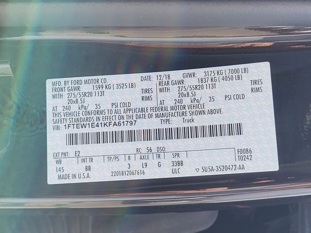 2019 Ford F-150 Platinum