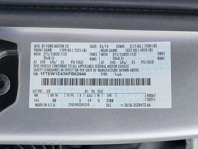 2019 Ford F-150 Platinum