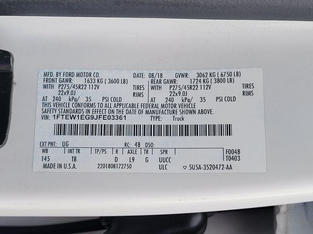 2018 Ford F-150 Limited