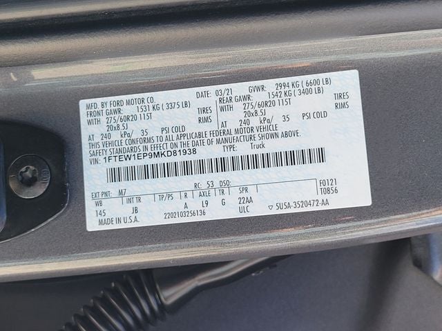 2021 Ford F-150 XL