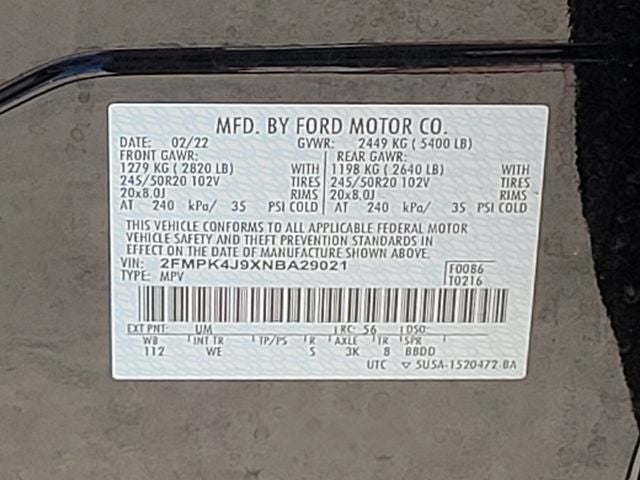 2022 Ford Edge ST Line