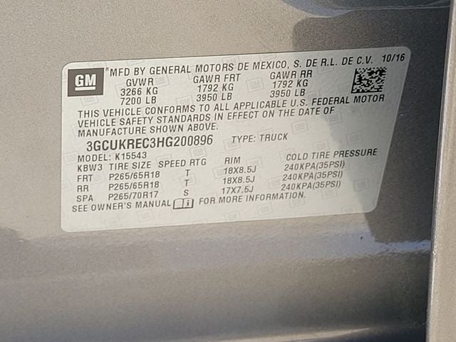 2017 Chevrolet Silverado 1500 LT LT1