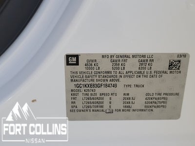 2016 Chevrolet Silverado 2500HD High Country