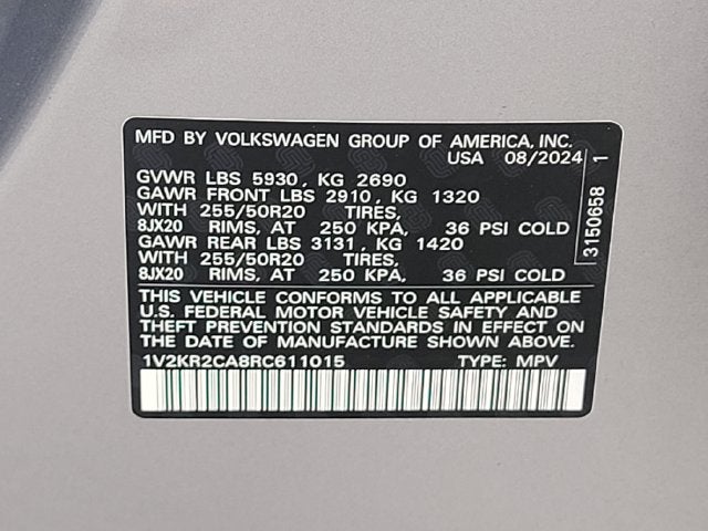2024 Volkswagen Atlas 2.0T SE w/Technology